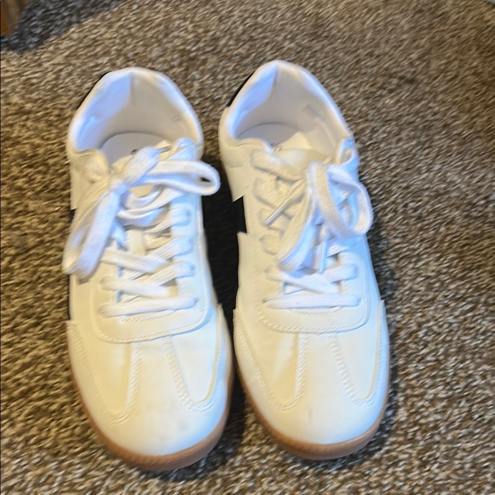 White Sneakers with Gum Sole